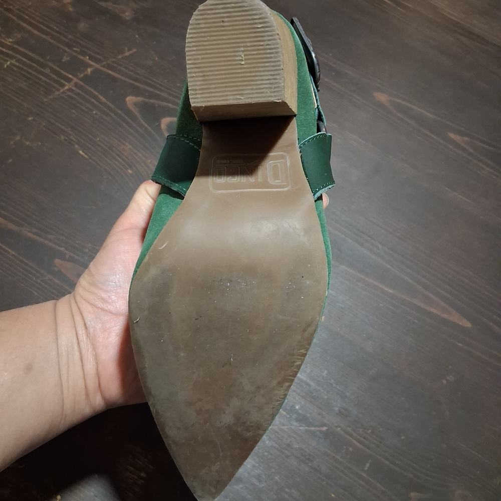 Dingo Green Suede Heeled Boots - Picture 7 of 12